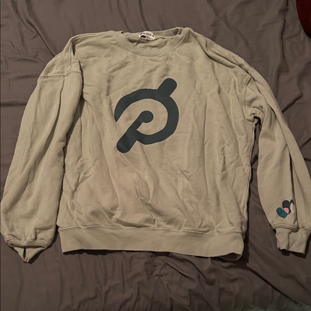 Peloton Crewneck Sweatshirt - Sage Green with Dark Logo